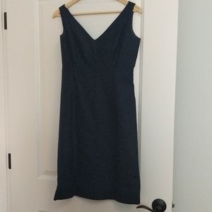 JCrew navy blue dress with sash